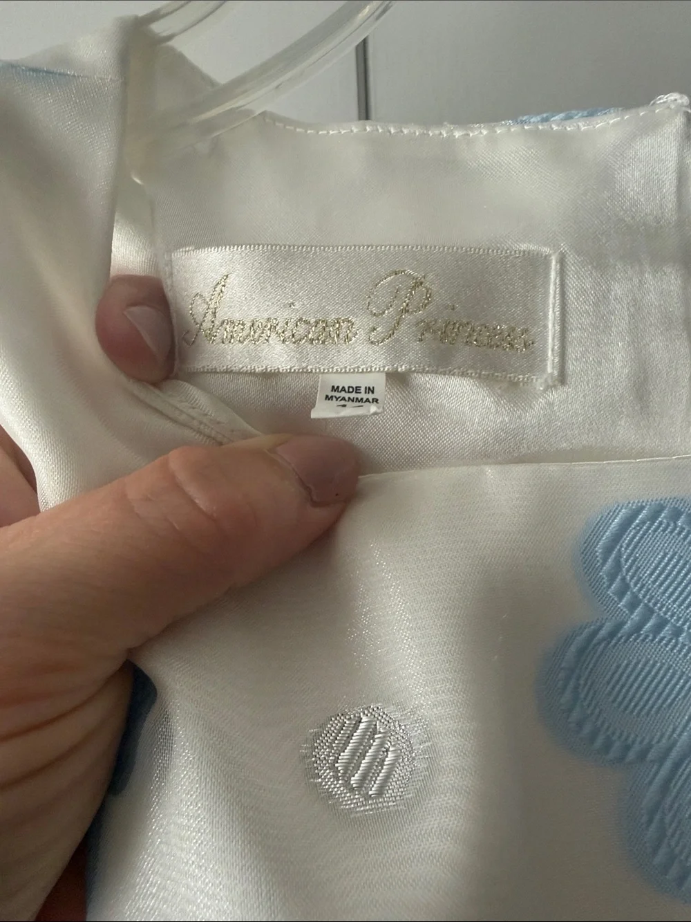 American Princess Ivory Dress with Rhinestone Appliqués Girl's Size